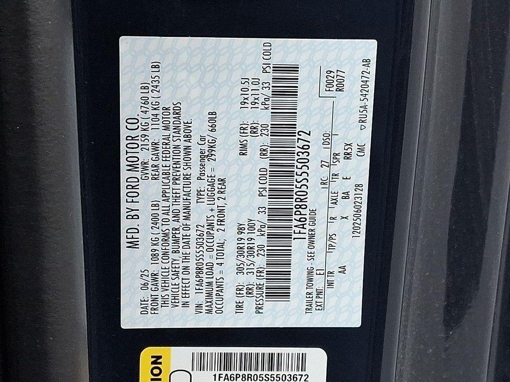 new 2025 Ford Mustang car, priced at $77,355