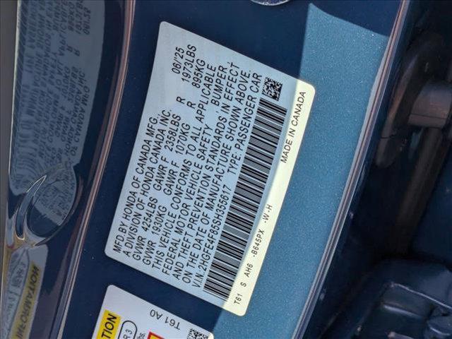 new 2025 Honda Civic Hybrid car, priced at $29,823