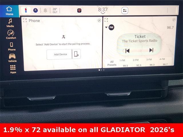 new 2026 Jeep Gladiator car, priced at $38,970