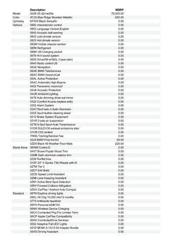 new 2026 BMW X5 PHEV car, priced at $81,275