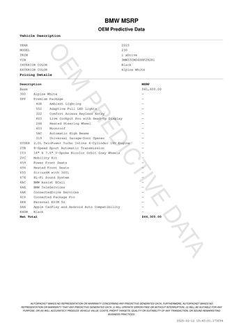 used 2025 BMW 230 car, priced at $40,748