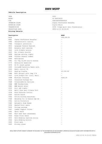 used 2023 BMW X3 car, priced at $37,971