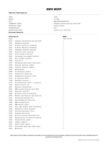 used 2024 BMW i5 car, priced at $56,928