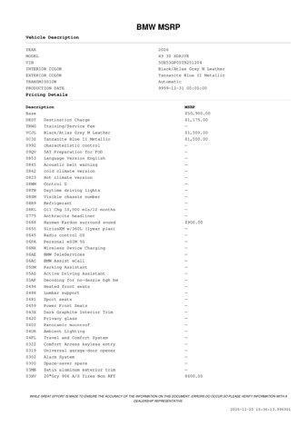 new 2026 BMW X3 car, priced at $59,075