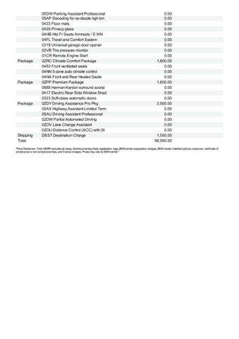 new 2026 BMW X7 car, priced at $98,590