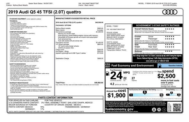 used 2019 Audi Q5 car, priced at $18,571