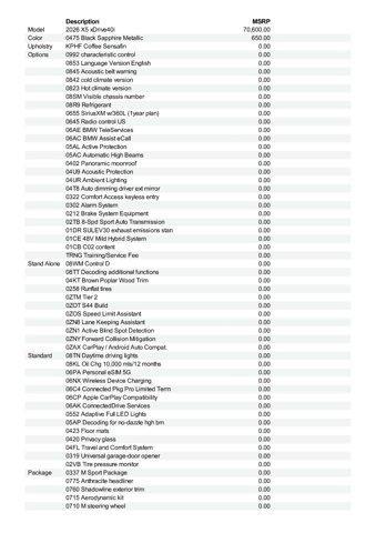 new 2026 BMW X5 car, priced at $81,100