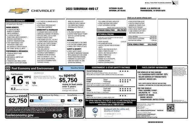 used 2023 Chevrolet Suburban car, priced at $49,579