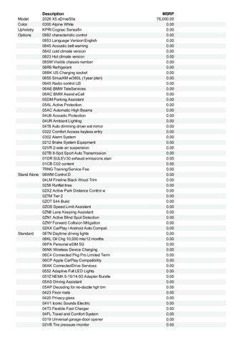 new 2026 BMW X5 PHEV car, priced at $85,350