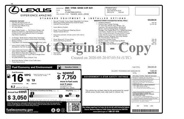 used 2020 Lexus GX 460 car, priced at $39,971