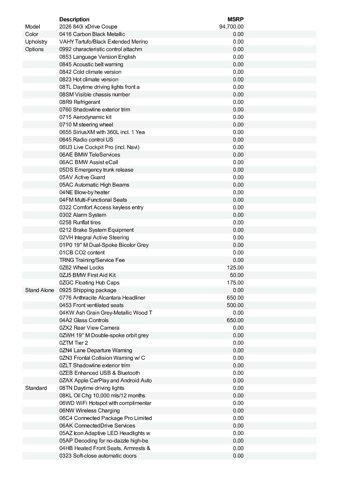 new 2026 BMW 840 car, priced at $100,625