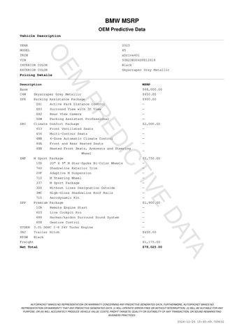 used 2025 BMW X5 car, priced at $70,223