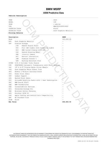 used 2025 BMW 530 car, priced at $57,917