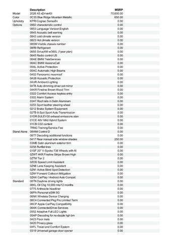 new 2026 BMW X5 car, priced at $80,050