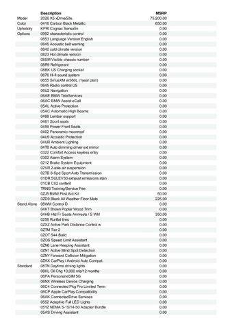 new 2026 BMW X5 PHEV car, priced at $81,025