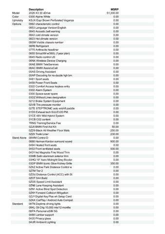new 2026 BMW X3 car, priced at $58,380