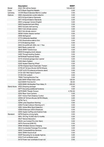 new 2025 BMW 760 car, priced at $133,075