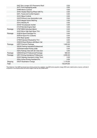 new 2025 BMW 760 car, priced at $133,075