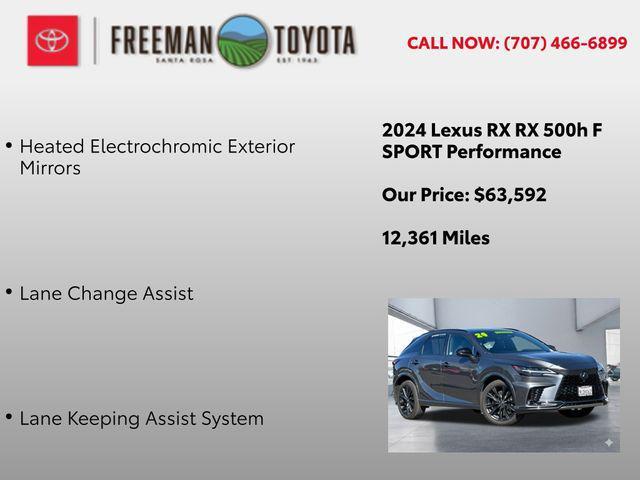 used 2024 Lexus RX 500h car, priced at $63,592