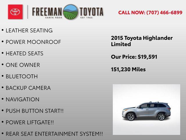 used 2015 Toyota Highlander car, priced at $19,591