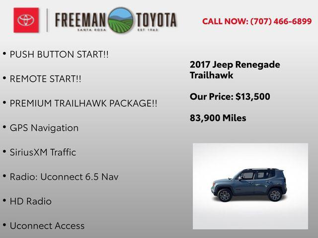 used 2017 Jeep Renegade car, priced at $13,500