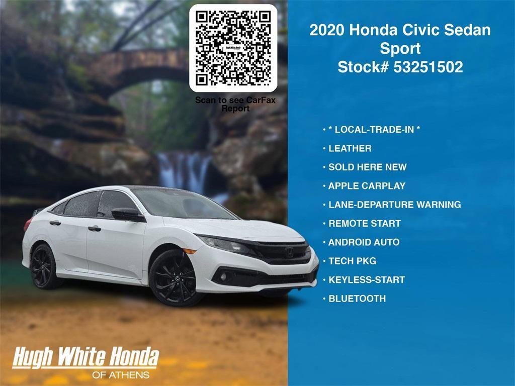 used 2020 Honda Civic car, priced at $15,601