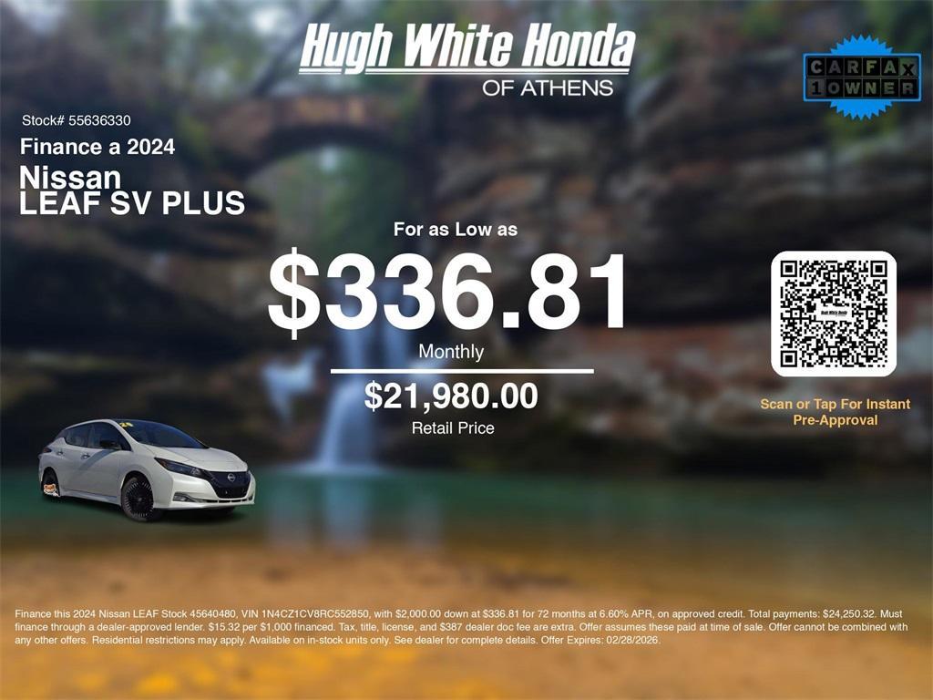 used 2024 Nissan Leaf car, priced at $21,980