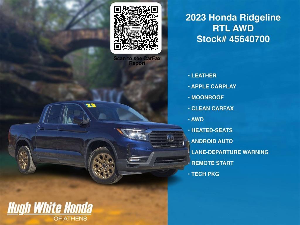 used 2023 Honda Ridgeline car, priced at $31,725