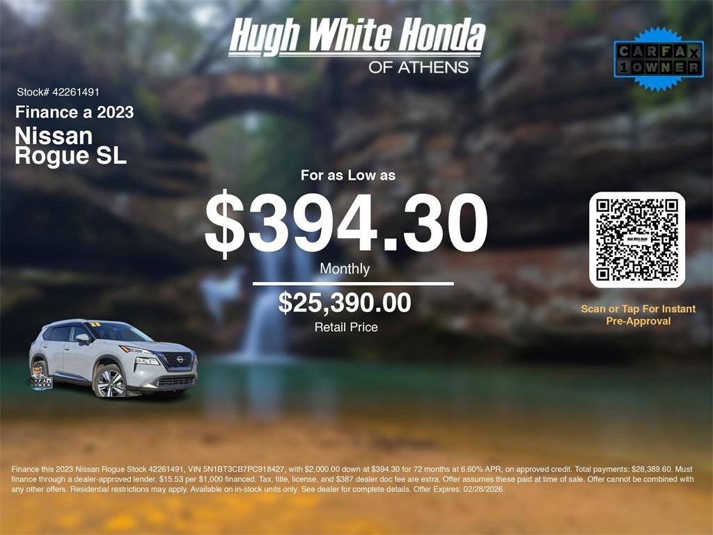 used 2023 Nissan Rogue car, priced at $25,390