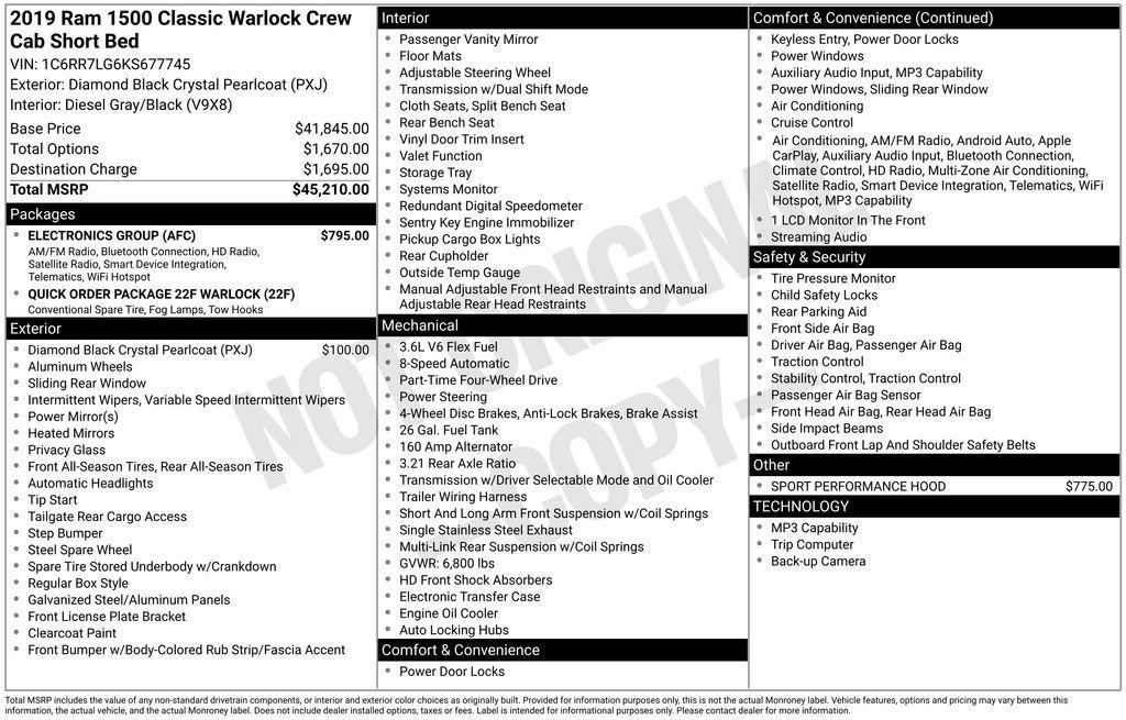 used 2019 Ram 1500 Classic car, priced at $24,514