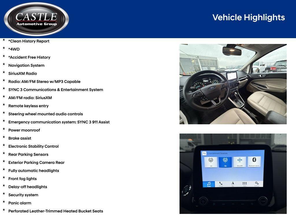 used 2019 Ford EcoSport car, priced at $13,872