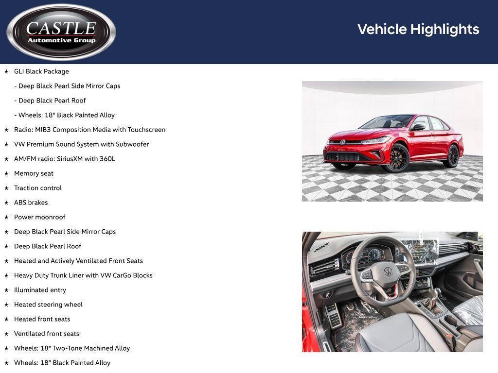 new 2026 Volkswagen Jetta GLI car, priced at $37,051