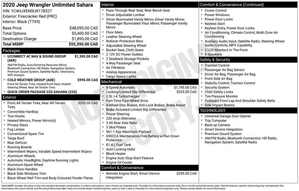 used 2020 Jeep Wrangler Unlimited car, priced at $25,946