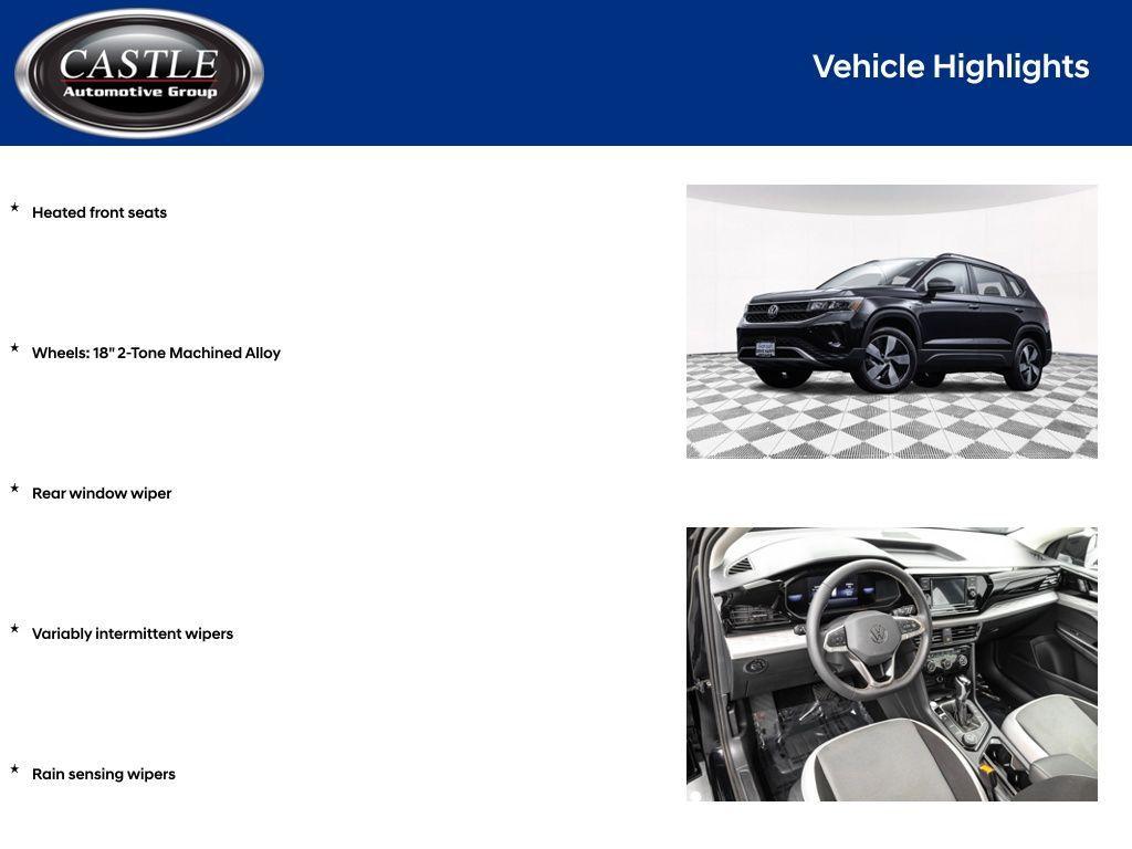 used 2024 Volkswagen Taos car, priced at $19,488