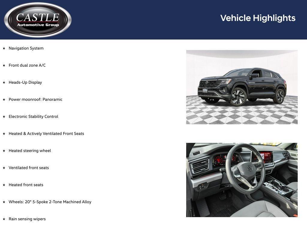 new 2025 Volkswagen Atlas Cross Sport car, priced at $41,929