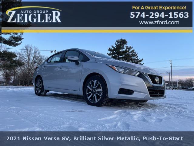 used 2021 Nissan Versa car, priced at $12,000