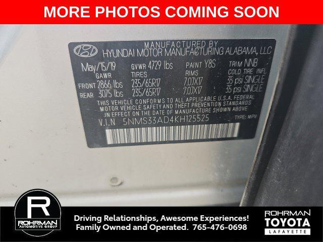 used 2019 Hyundai Santa Fe car, priced at $12,486
