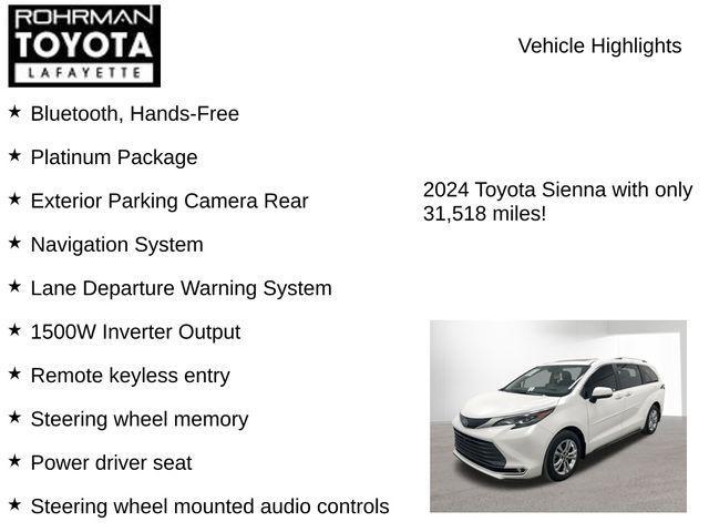 used 2024 Toyota Sienna car, priced at $49,185