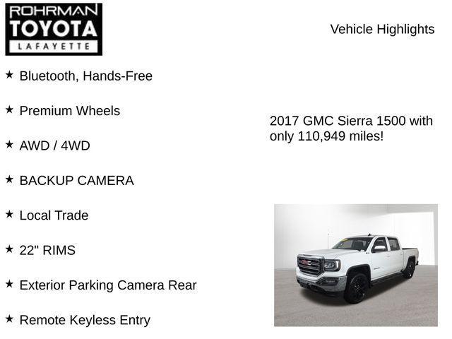 used 2017 GMC Sierra 1500 car, priced at $22,605