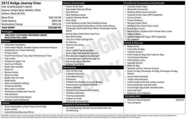 used 2012 Dodge Journey car, priced at $8,767