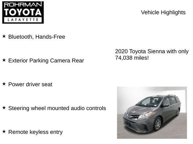 used 2020 Toyota Sienna car, priced at $29,563
