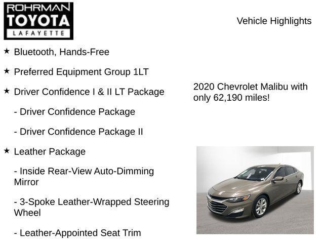 used 2020 Chevrolet Malibu car, priced at $15,728