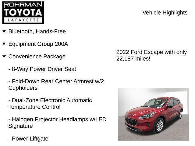 used 2022 Ford Escape car, priced at $19,987