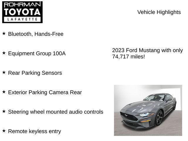 used 2023 Ford Mustang car, priced at $20,673