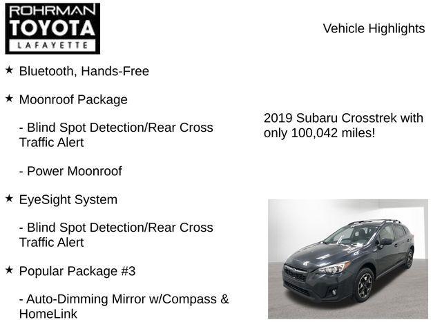 used 2019 Subaru Crosstrek car, priced at $15,459