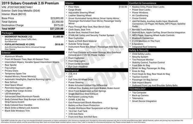 used 2019 Subaru Crosstrek car, priced at $11,210