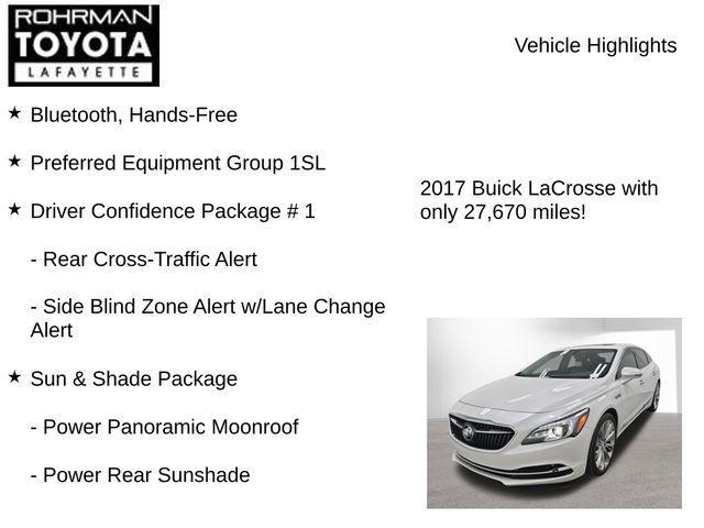 used 2017 Buick LaCrosse car, priced at $19,562