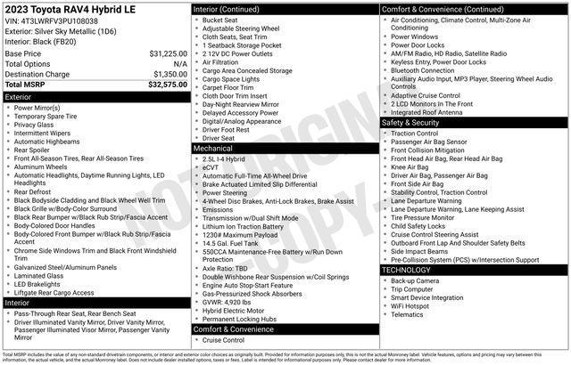 used 2023 Toyota RAV4 Hybrid car, priced at $31,443