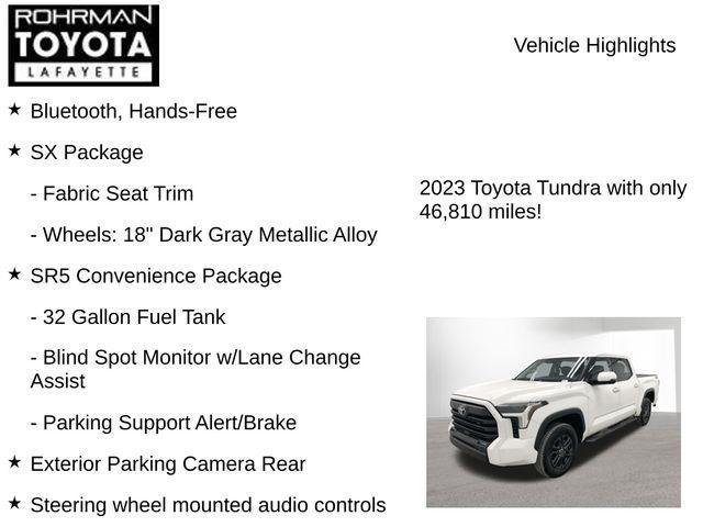 used 2023 Toyota Tundra car, priced at $40,038