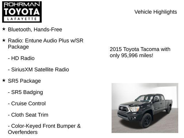 used 2015 Toyota Tacoma car, priced at $21,971
